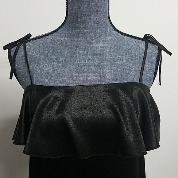 Silky ruffle detail mini dress - Picture 3 of 6